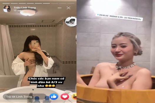 Ân ái genz Triệu Linh Trang vú cân đối