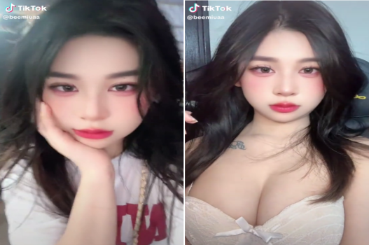 Em đẹp đáng yêu bị nện đùi không khép lại