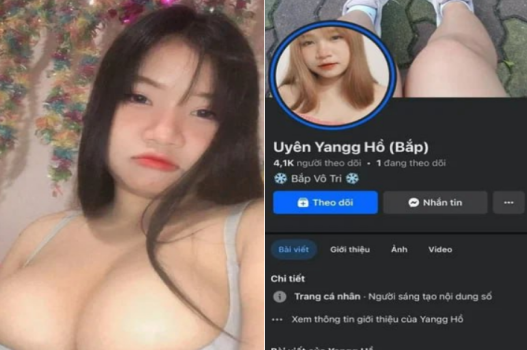 Hồ Uyên Giang ngực lớn áp đảo con cu bé nhỏ