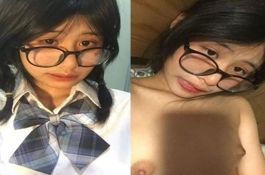 Nữ sinh kính cận dâm đãng mời bạn trai về nhà liếm láp
