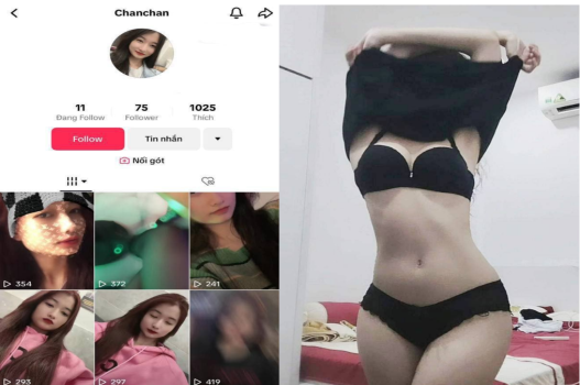 Phải dụ mãi mới chịch được TikToker Chan